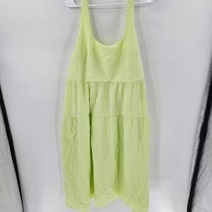 Ava & viv dress 1x green summer vacation tie back plus size